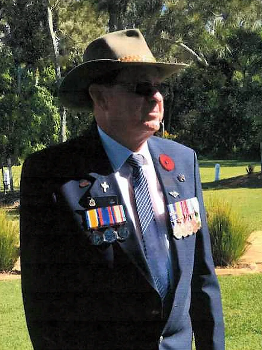 Mervyn Mason with his service medals